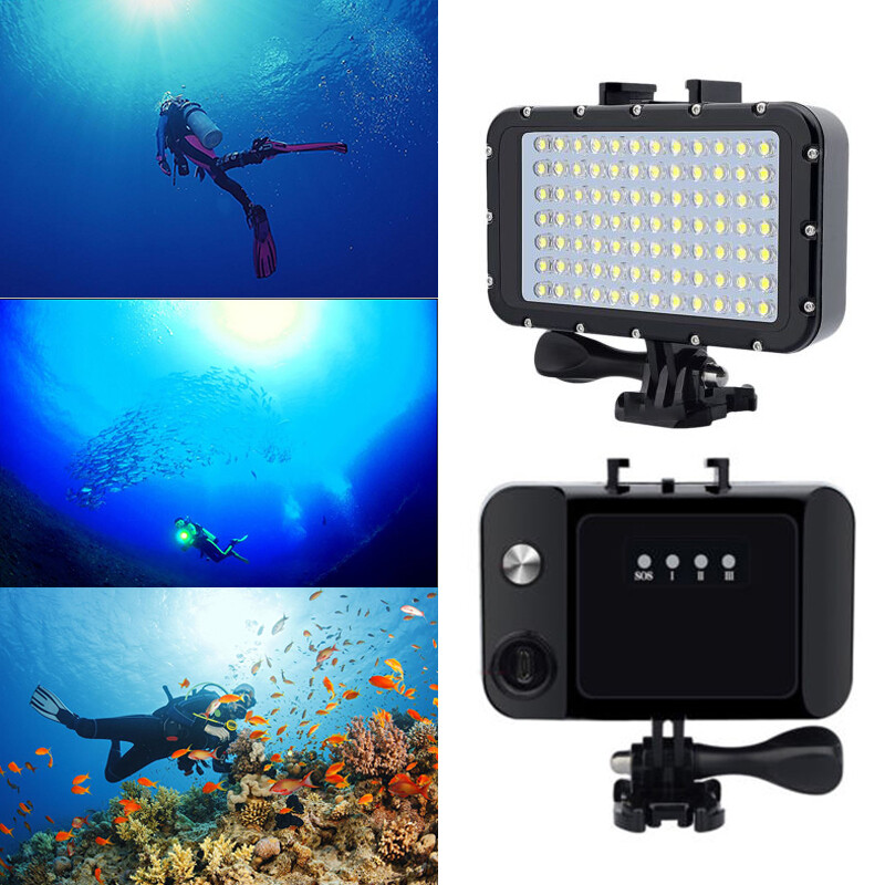Waterproof Underwater 84 LED Video Light Diving Spot Lamp for Sport Camera