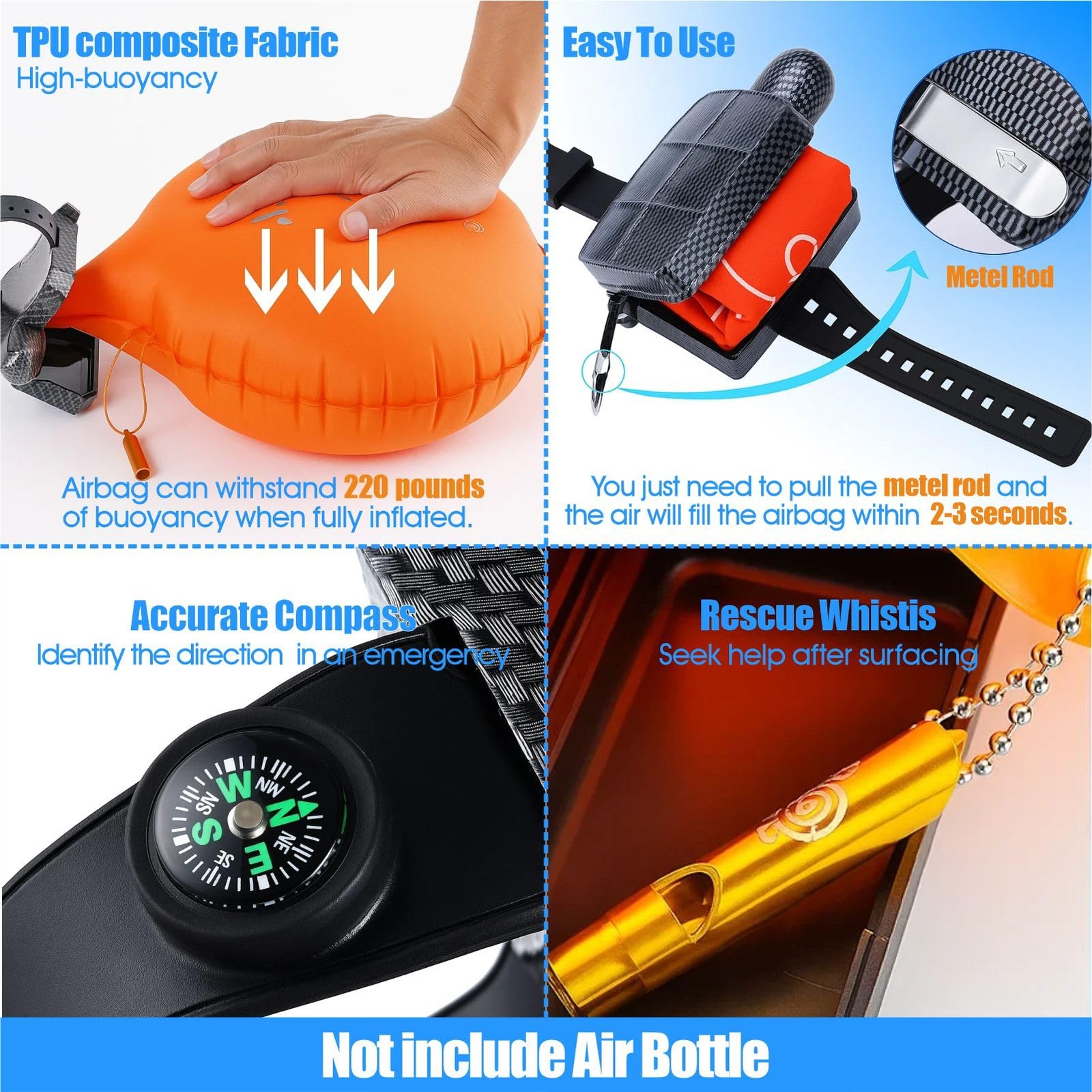 Anti Drowning Bracelet – Pool Alarm Swimming Lifesaving First Aid Alert Waist…