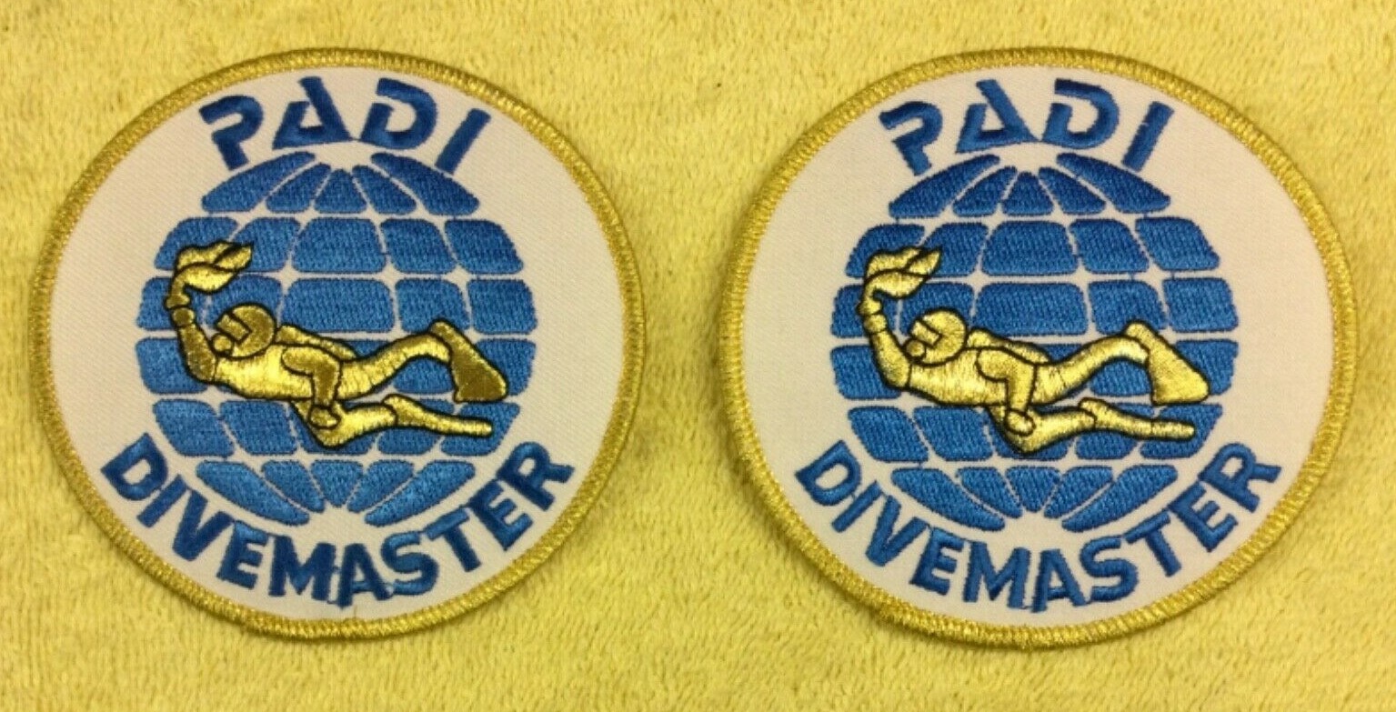 PADI DIVEMASTER SCUBA PATCHES – 2 PATCHES TOTAL —