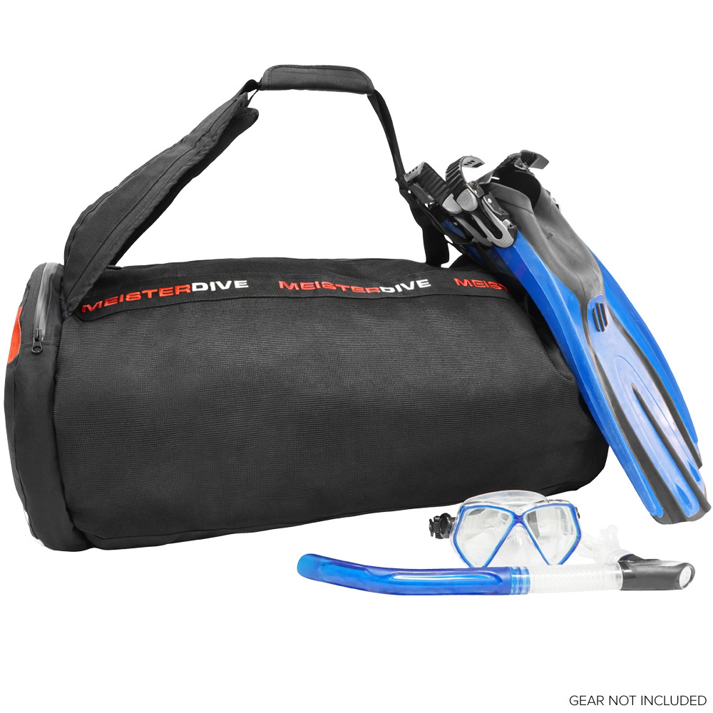 MEISTER MESH DUFFEL BACKPACK DIVE BAG w/ DRY POCKET – Scuba Snorkeling Surf