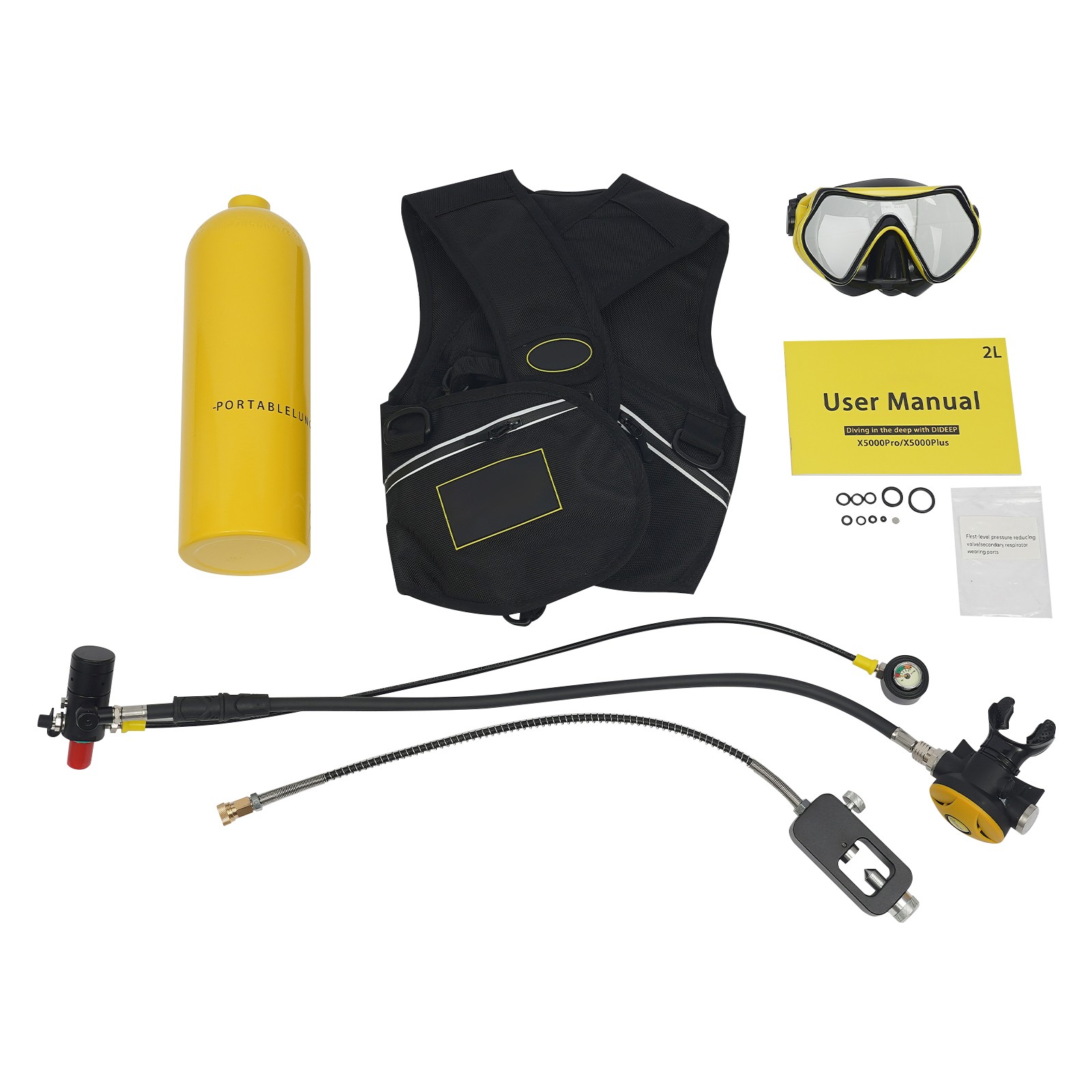 Scuba Tank Kit 20L Underwater Diving Tank Kit Lung Tank for Diving Entertainment