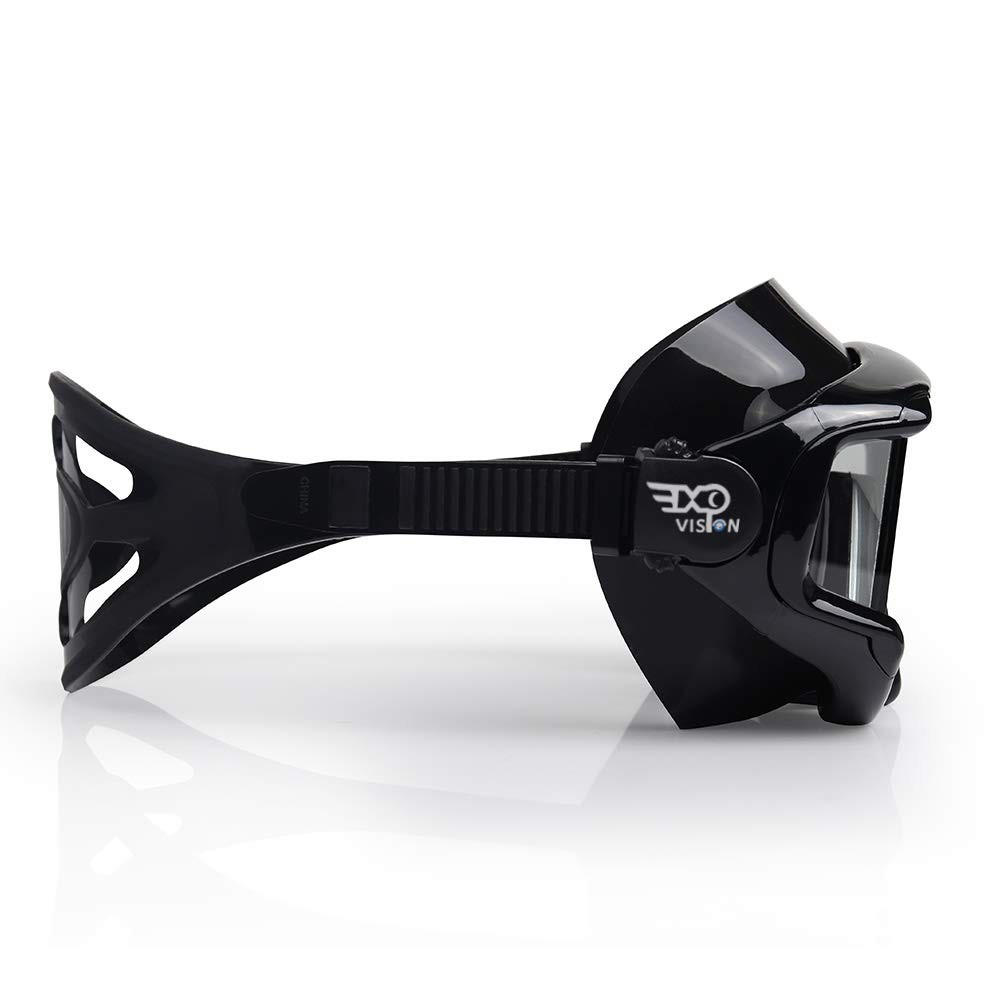Adult Pano 3 Window Scuba Diving Mask, Tempered Glass Snorkel Mask Anti-Fog Swim