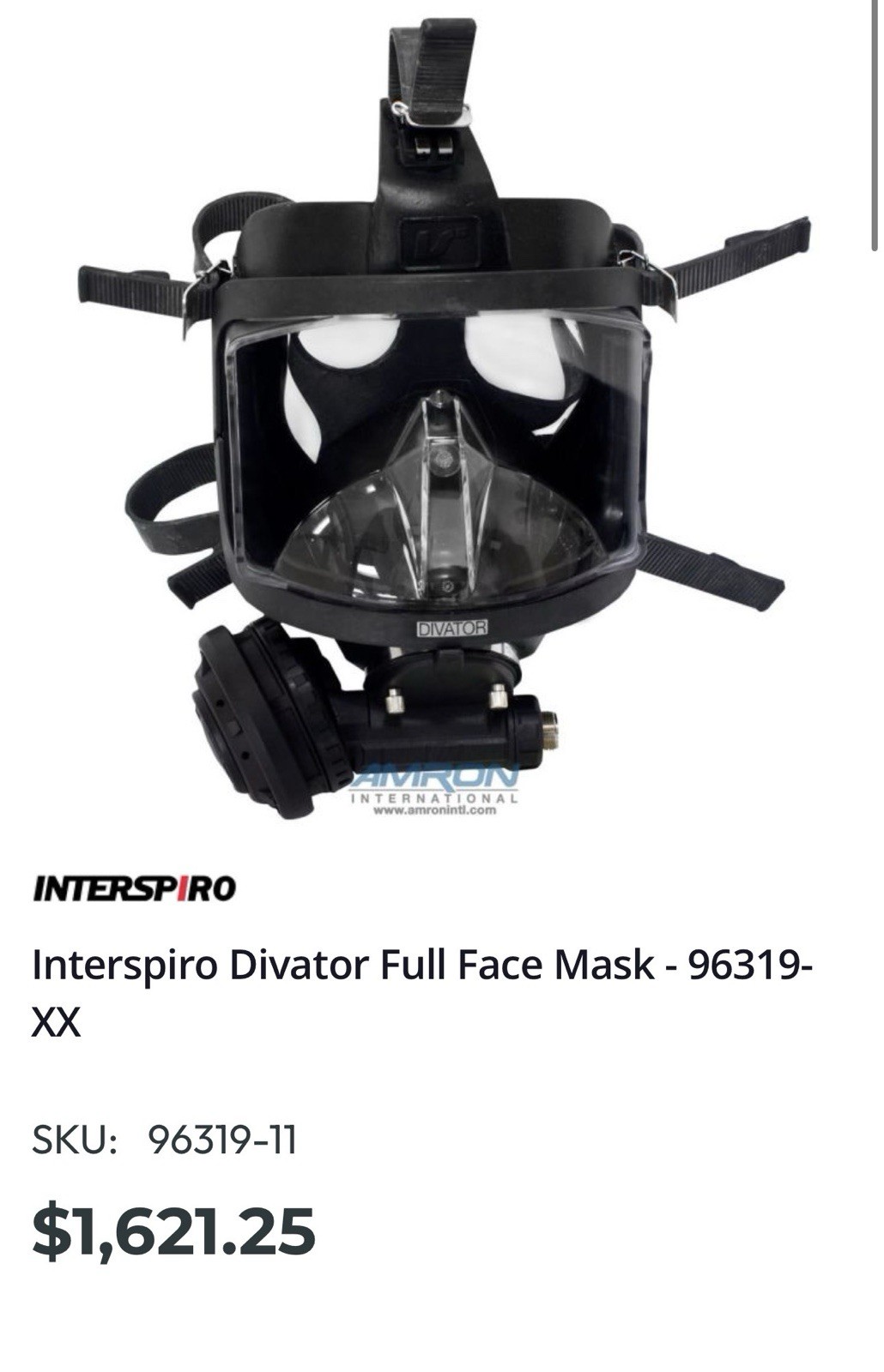 Interspiro Divator MKII Full Face Mask W/Buddy Phone & More – NEW -Fast Shipping