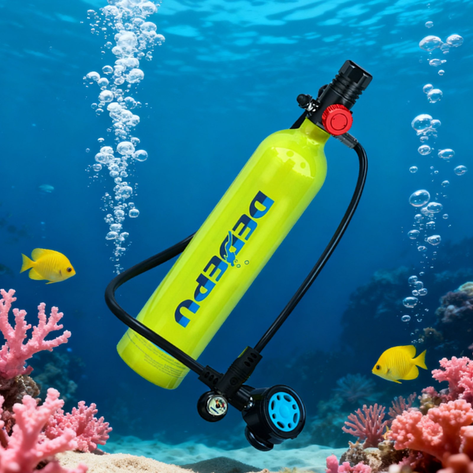 Scuba Diving Tank Set 1L Scuba Diving Tank Mini Diving Cylinder w/ Snorkel Masod