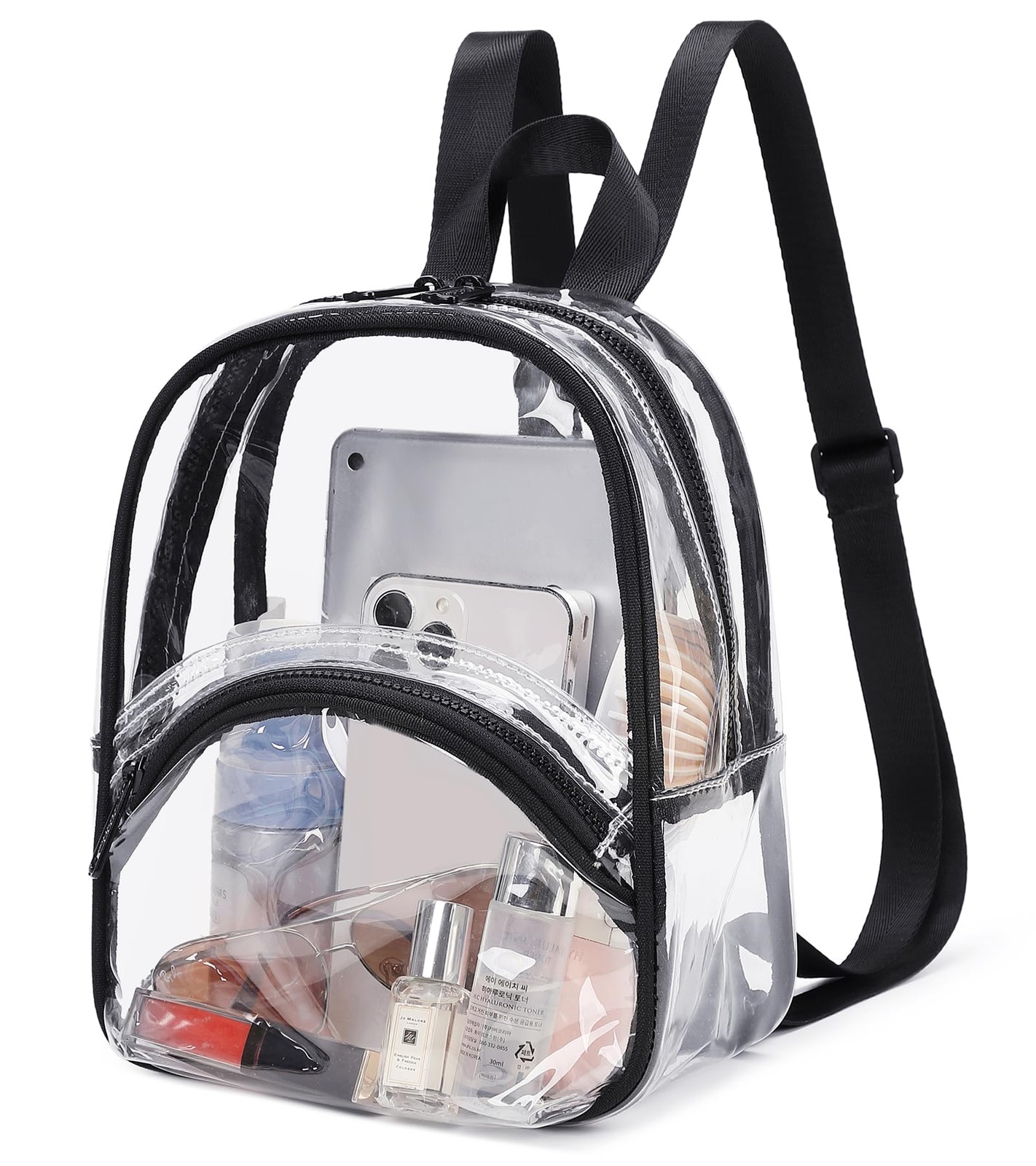 abshoo Clear Bag for Stadium Events Approved Mini Backpack Mini, Black