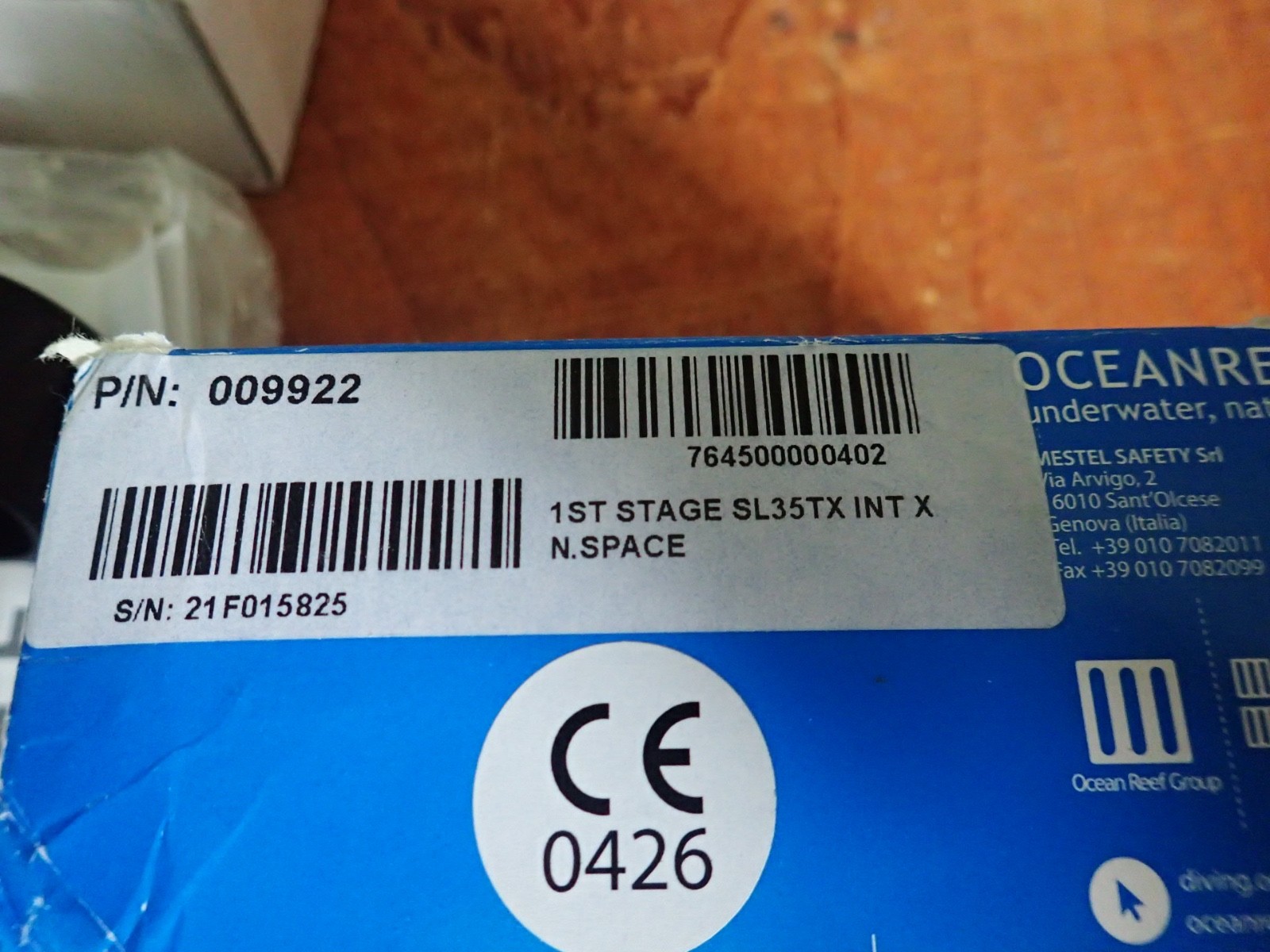 Ocean Reef 1st Stage SL 35 TX Int; used twice