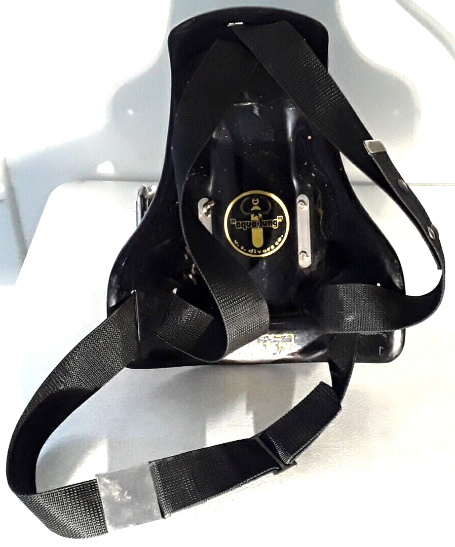 *** Aqua-Lung/US Divers Kam «EZ» Pak Black & Yellow – Rare 1974 Tank Holder Pack