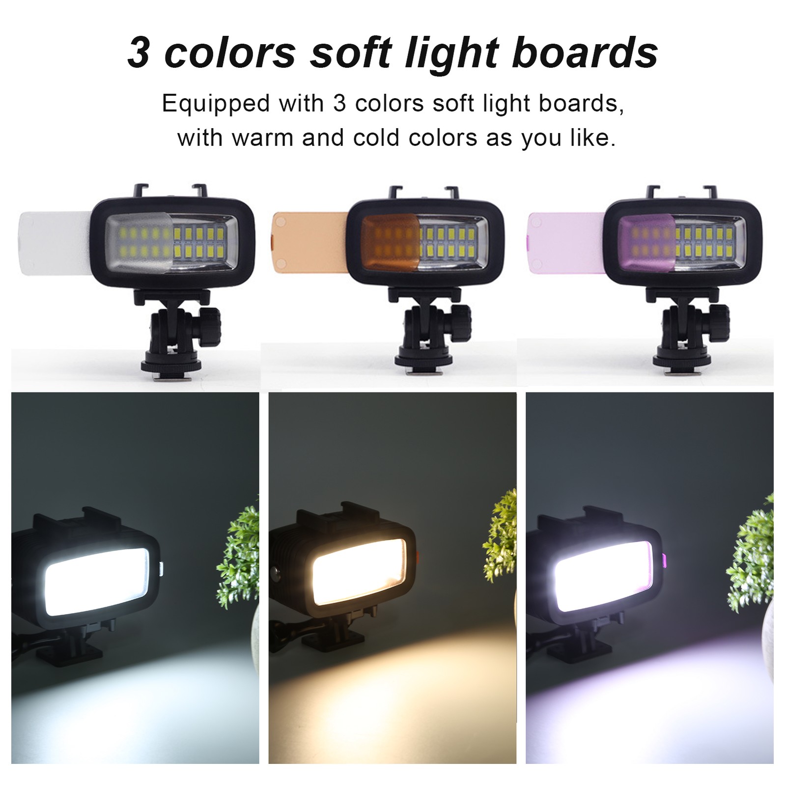 40m Underwater Photography Fill Light Waterproof Diving Camera LED Video Lig BEA