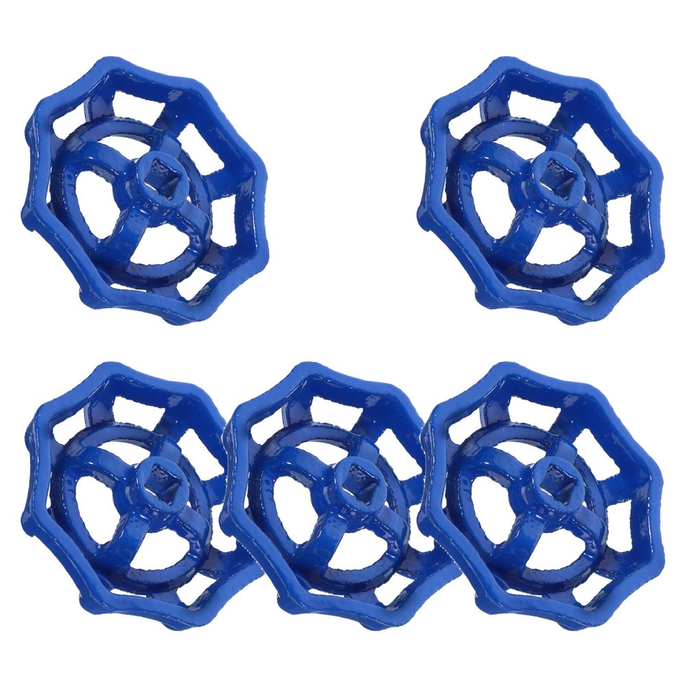 5Pcs Iron Gate Valve Handwheel for Outdoor Faucet Replacement Blue