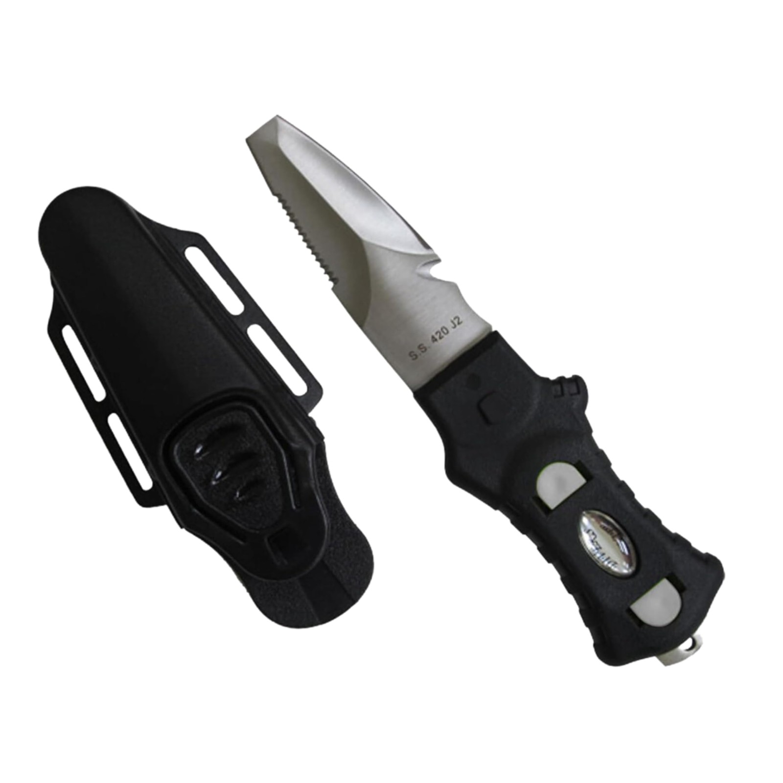 Scuba Choice Compact Stainless Steel Blunt Tip Dive Knife – 2.3″ Plain Edge B…