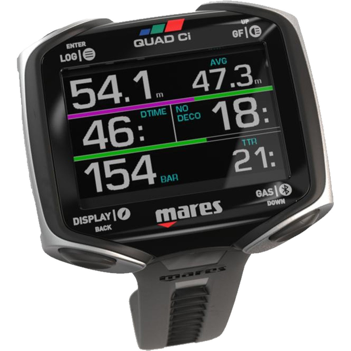 Mares Quad Ci Dive Computer with LED Tank Module 2.0 Transmitter