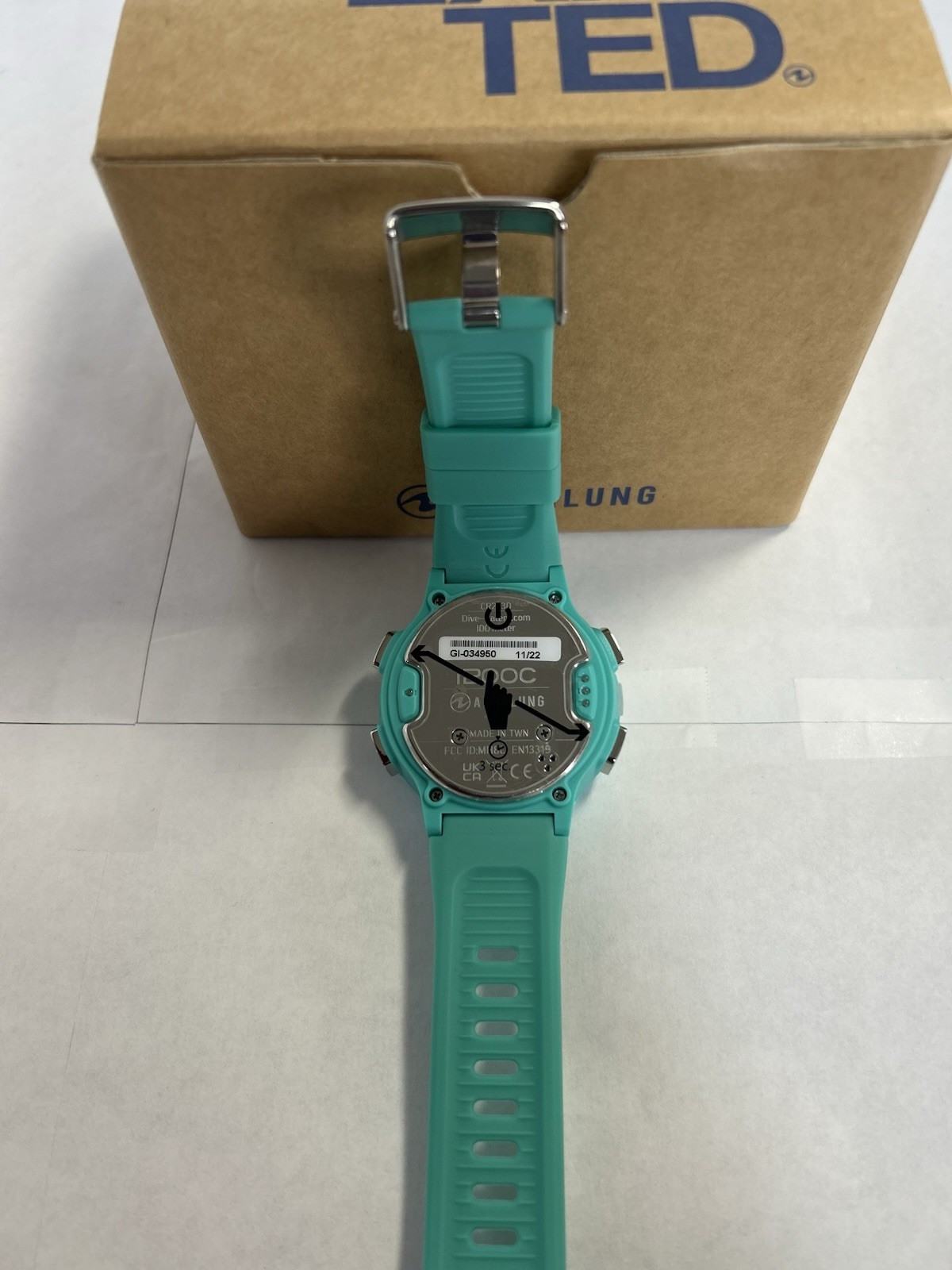 Aqua Lung I200C Dive Computer Watch Teal Brand New