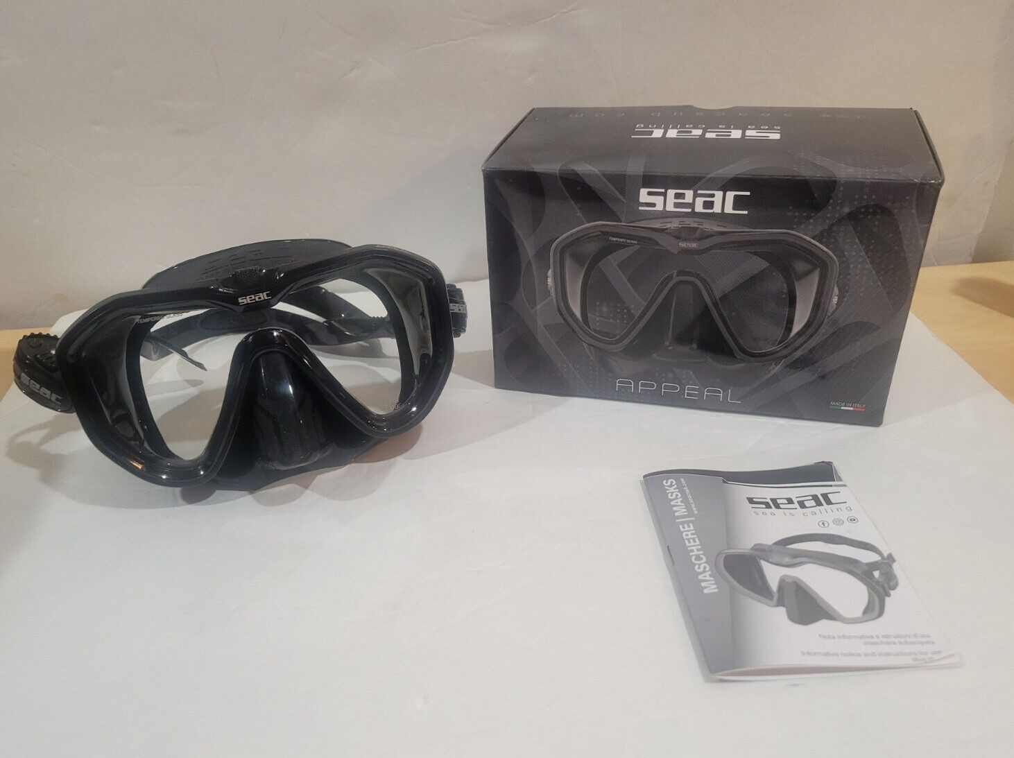 SEAC Appeal Black Diving Mask (0750073003520A) BRAND NEW