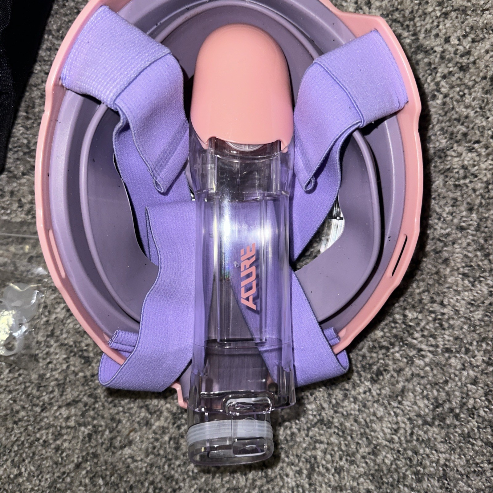 ACURE Kids Snorkel Mask Full Face – Anti-Fog & Dry Top XS, Purple Pink