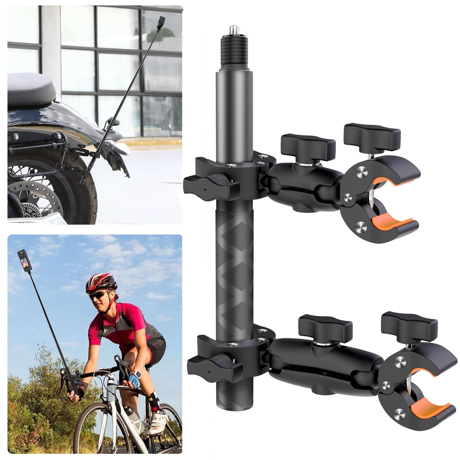 Motorcycle Bike Handlebar Mount for Mount3, Black