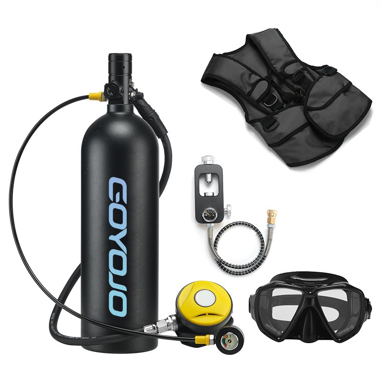 2L Scuba Tank Diving Tank Underwater Diving Glasses Vest Cylinder Oxygen Bottle