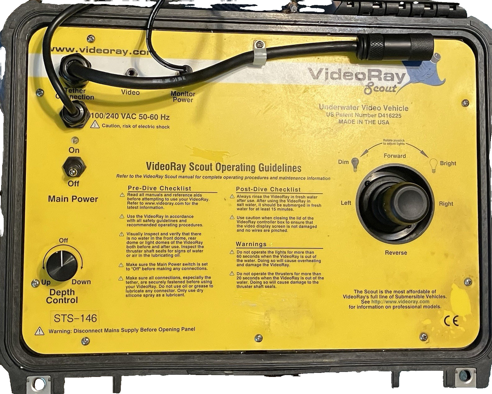 VideoRay Scout Underwater ROV Control Panel + Spare Parts Kit ~ NO ROV INCLUDED