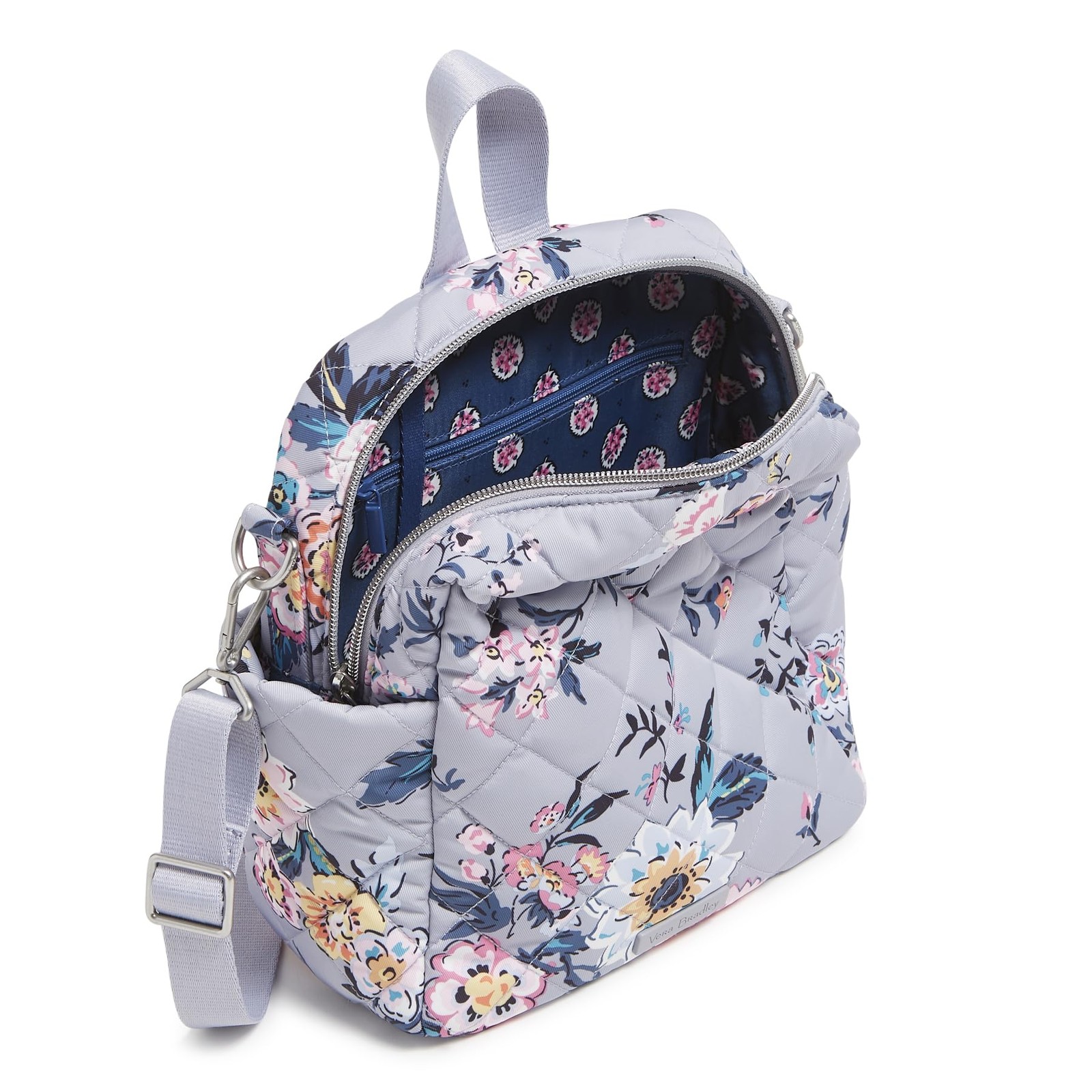 Vera Bradley Performance Twill Convertible Small Backpack, One Size, Bouquet