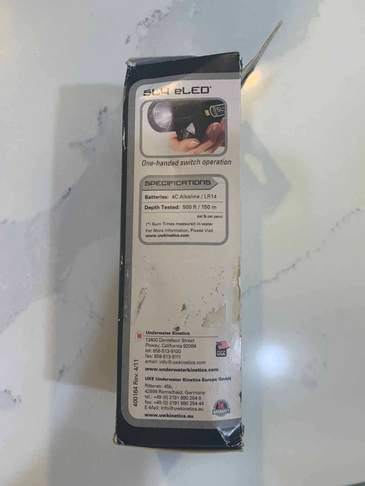 Underwater Kinetics SL4 eLED Under Water Travel Light400164