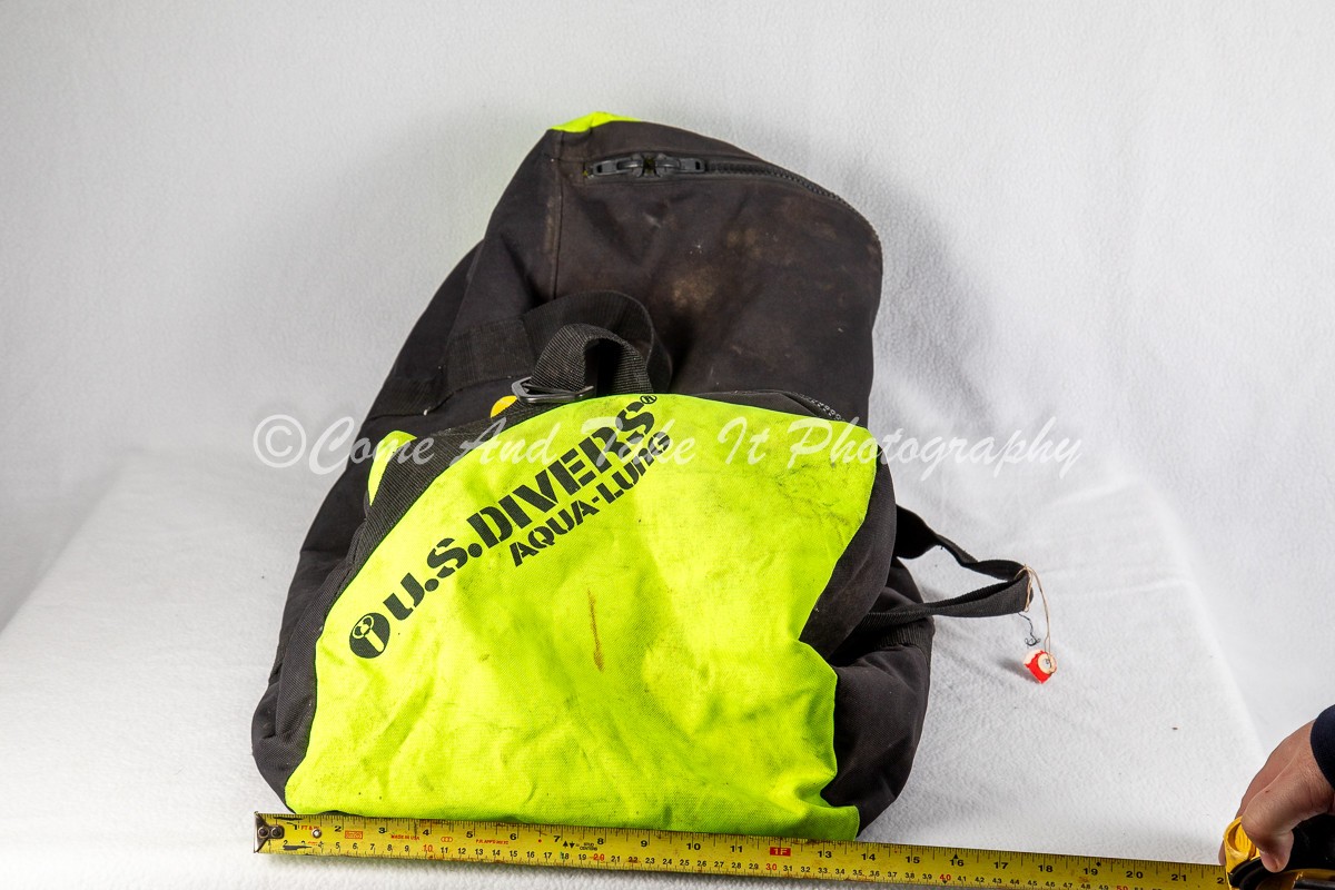 U.S. Divers Aqua-Lung Large Scuba Gear Duffel Bag – Black & Neon yellow