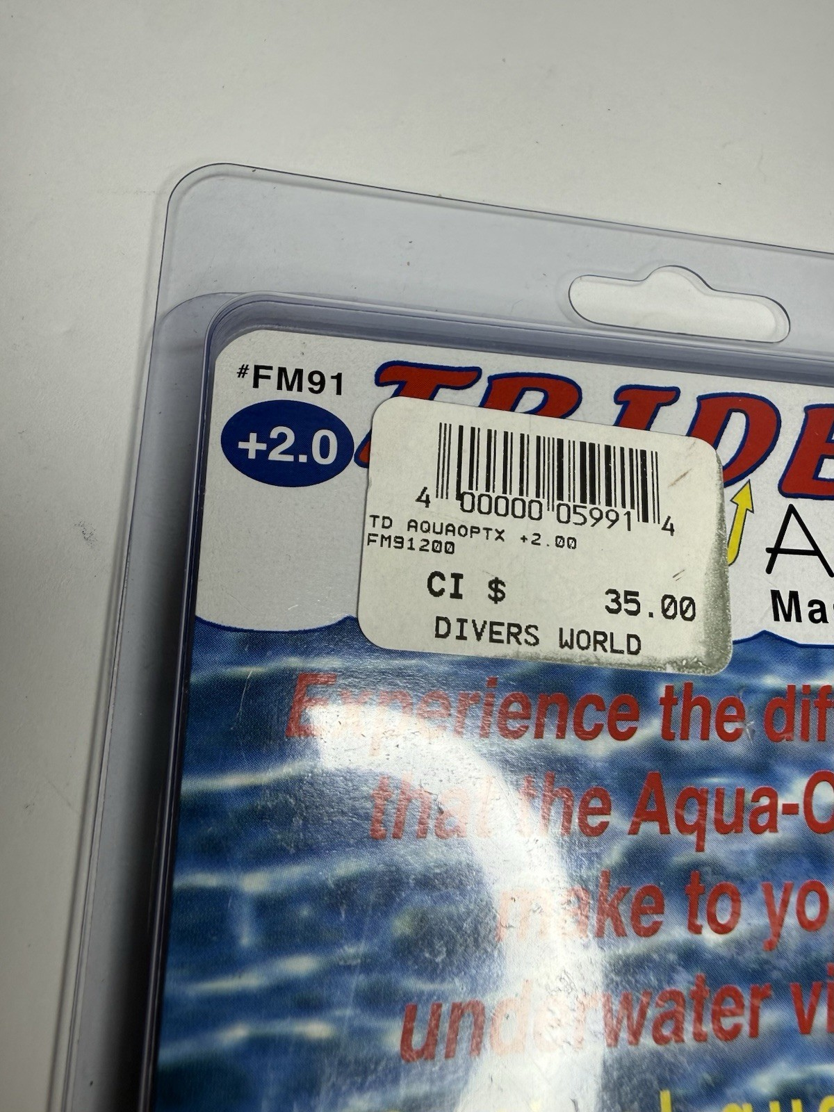 Trident Aqua-Optics Mask Magnifier Kit – +2.0 Lens Scuba Snorkel Mask Swim – New