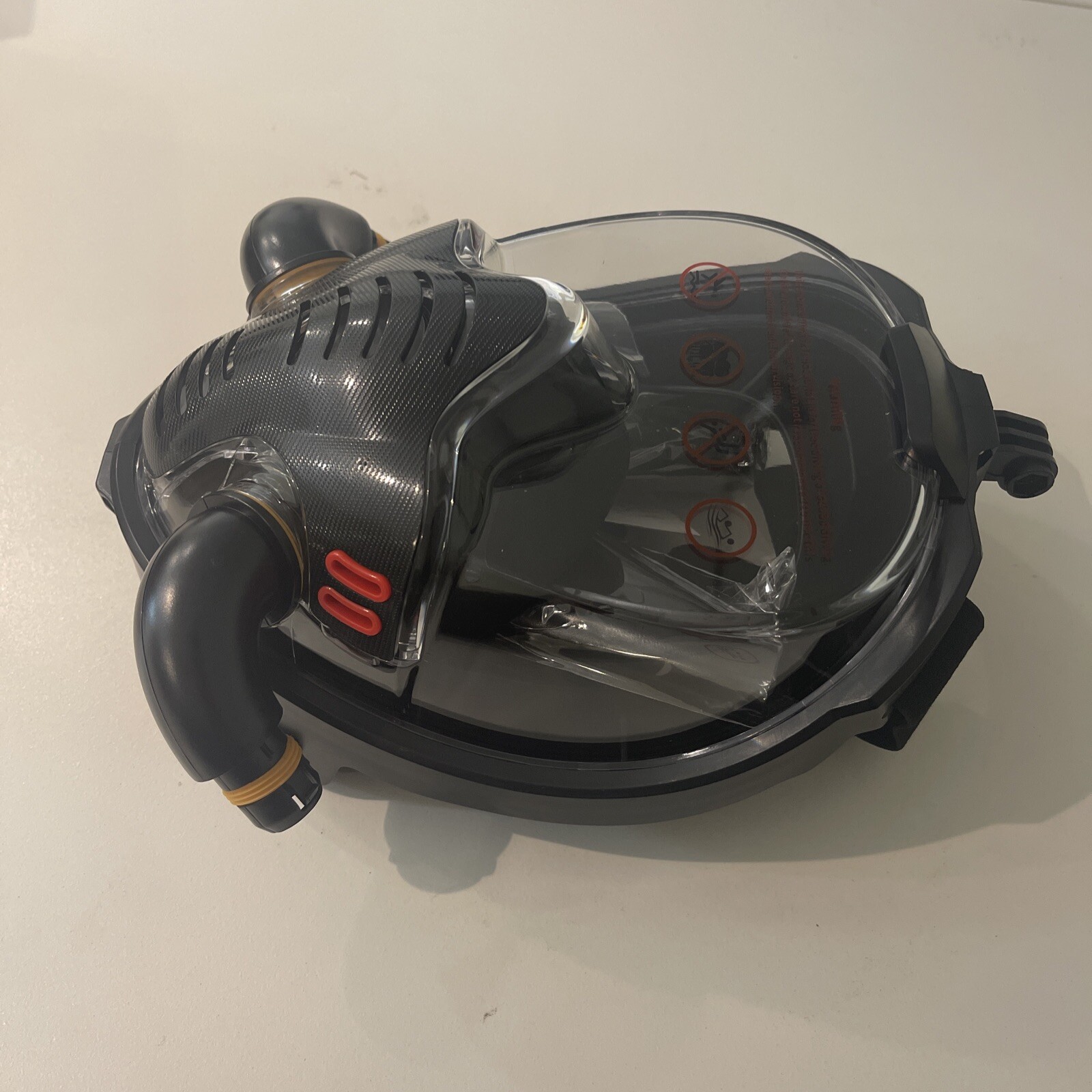 K23 Double Tube Snorkeling Mask 180 Panoramic View Black Small/Medium