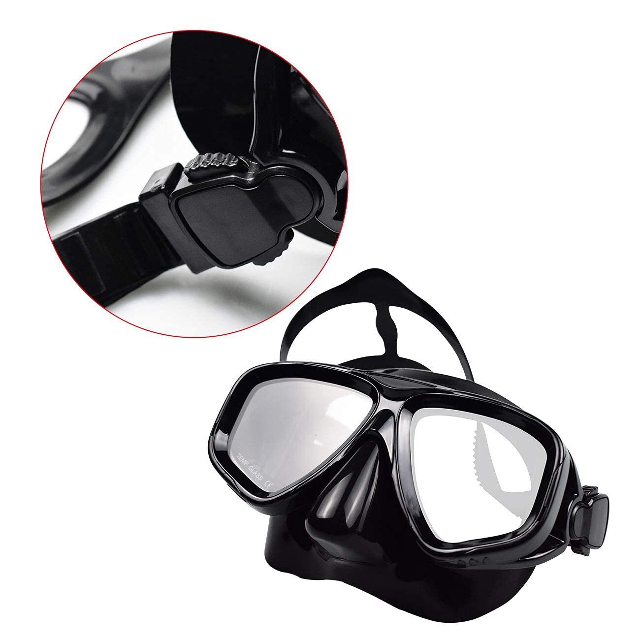 DEDEPU Scuba 1L Oxygen Tank Underwater Breath High Pressure Pump +Diving Glasses