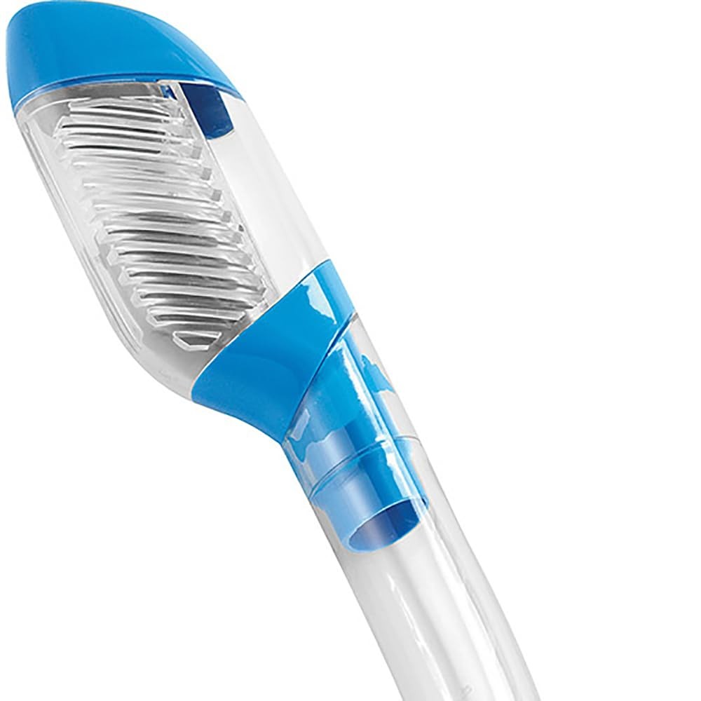 Cressi Supernova Dry Dry Snorkels, Clear/Blue