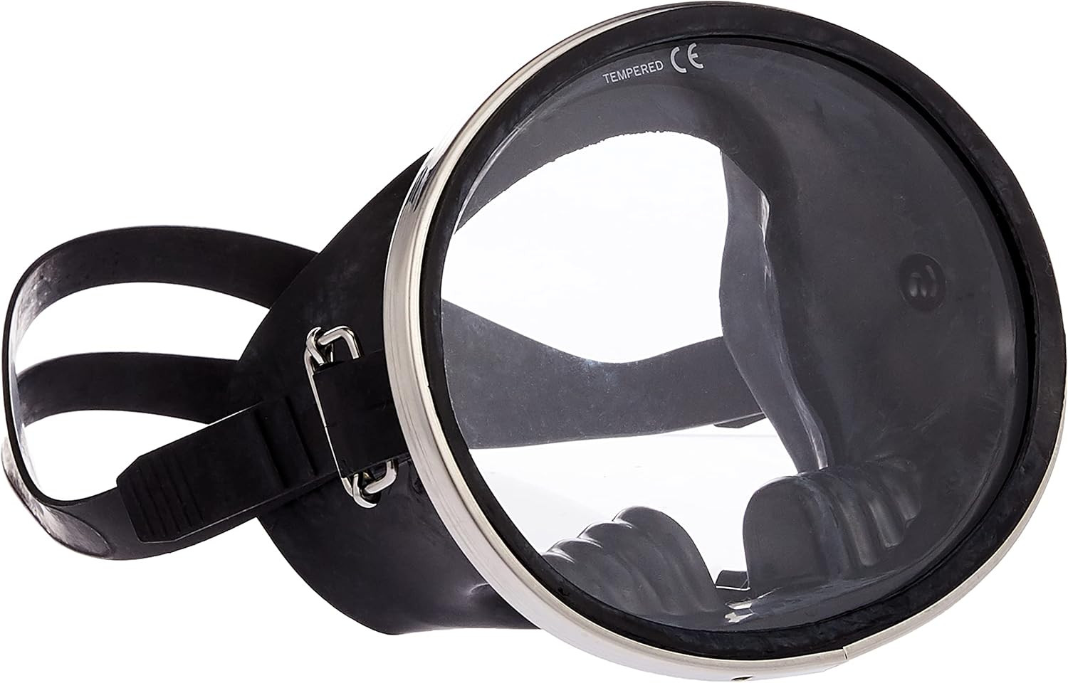 Spearfishing Free Dive Mask – Classic Rubber with Tempered Glass Lenses | Oval S