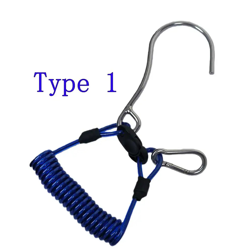 Heavy-duty 316 Stainless Steel Retractable Scuba Sigle/Double Reef Drift Hook