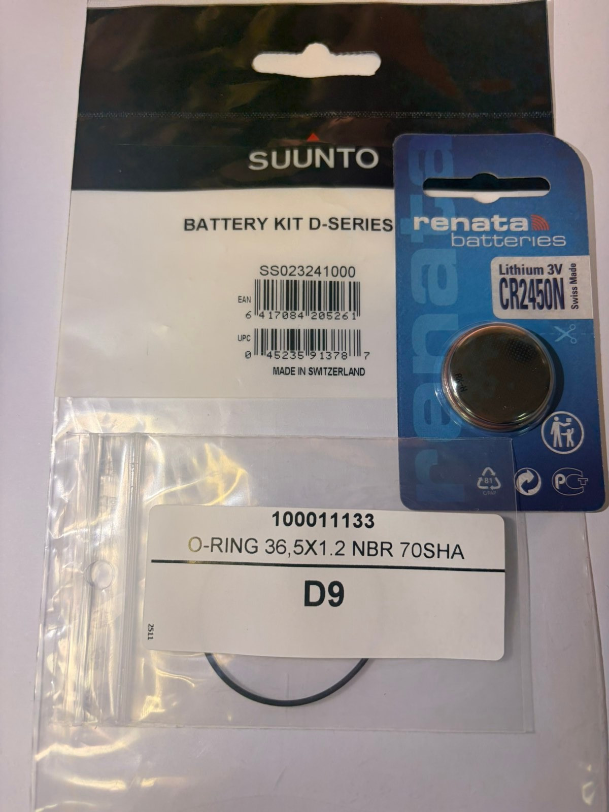 Suunto Battery Kit for D9 Dive Computer – Battery + O-Ring Suunto D9