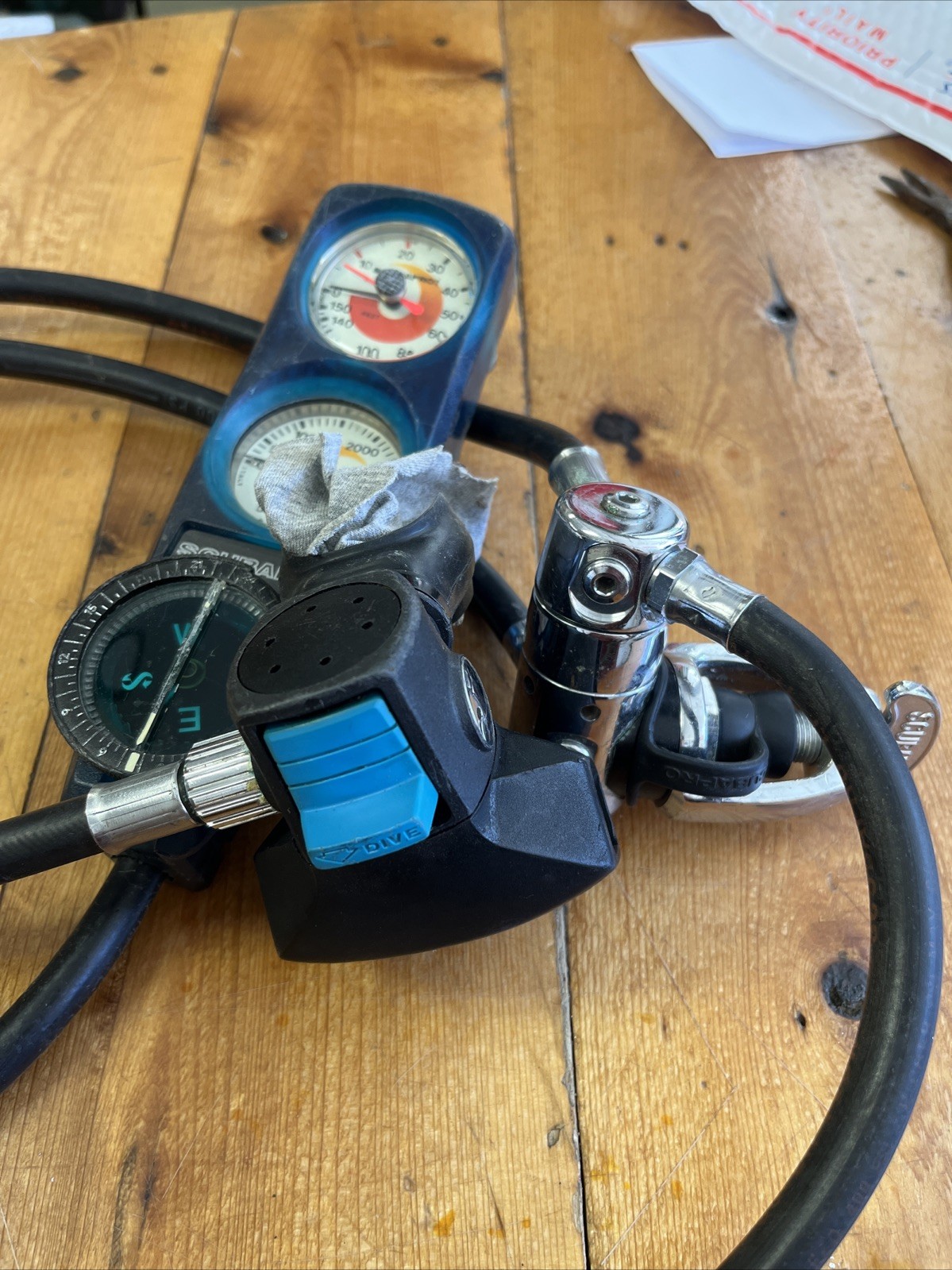 Vintage Scubapro MK10 / D300 Regulator And Compass