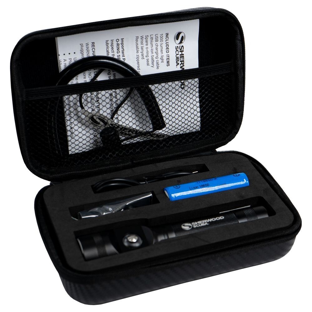 Sherwood LED Dive Torch Underwater Light Scuba Diving – 1000 Lumens ST1000