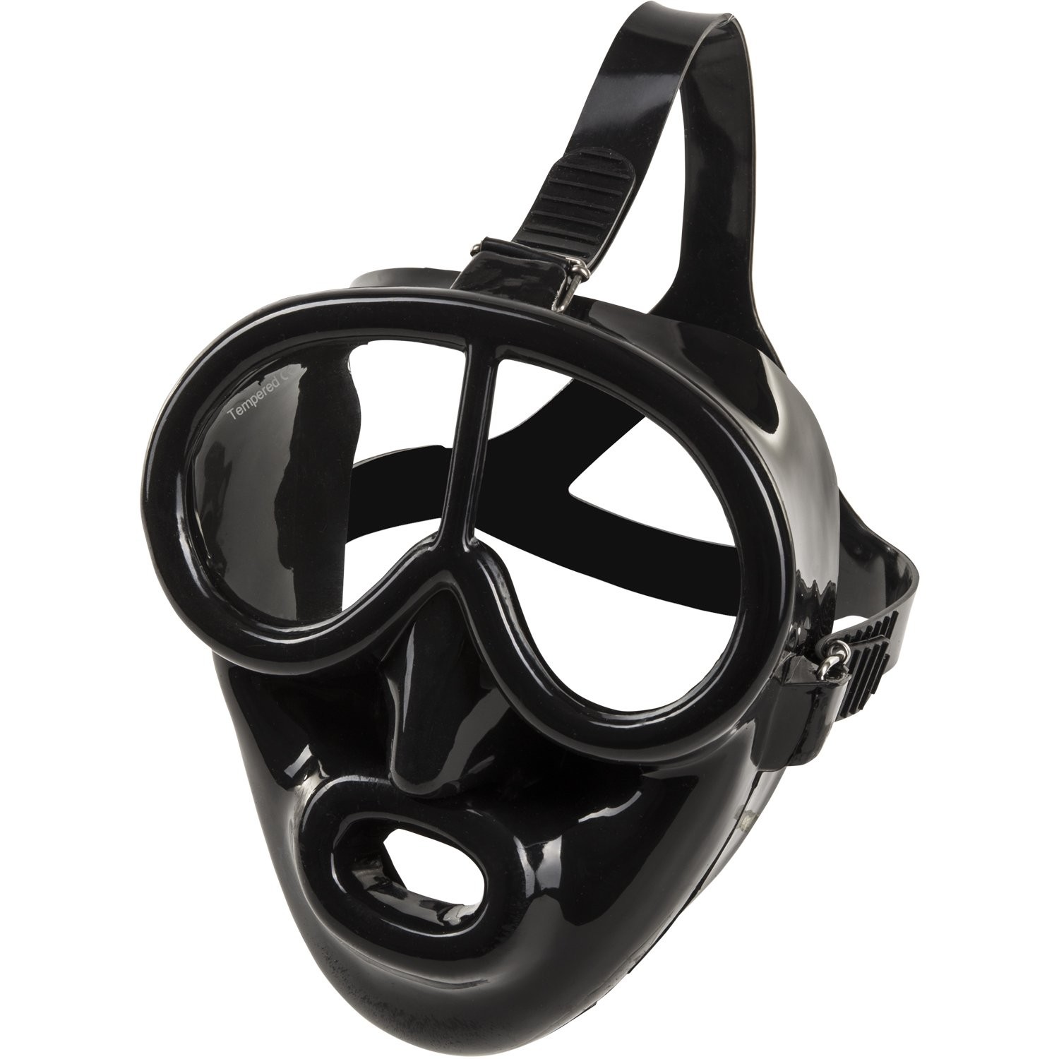 IST M37 PEGASUS Full Face Scuba Mask – Black Silicone, Octo-Ready, Low Volume