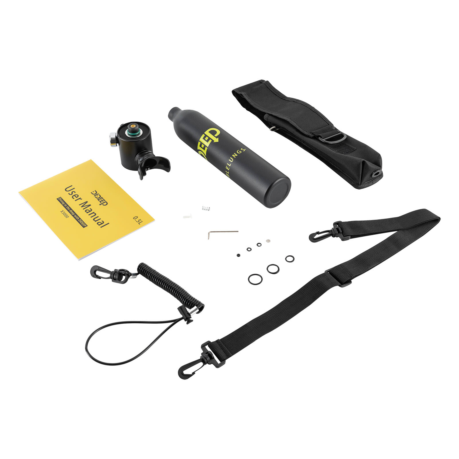 Mini 0.5L Scuba Oxygen Cylinder Diving Air Tank Kit Snorkeling Breath Equipment