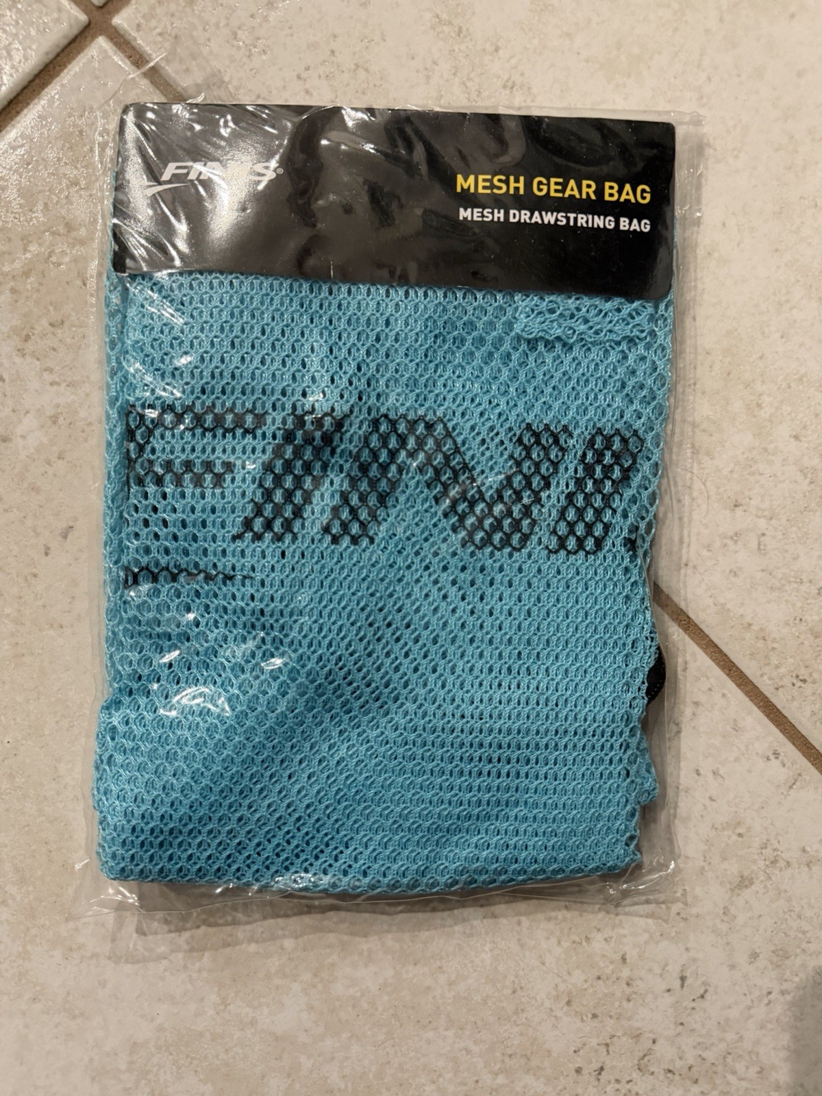 FINIS Mesh Gear Bag Mesh Drawstring Bag, Sky Blue & Adidas Swim Mini Notebook