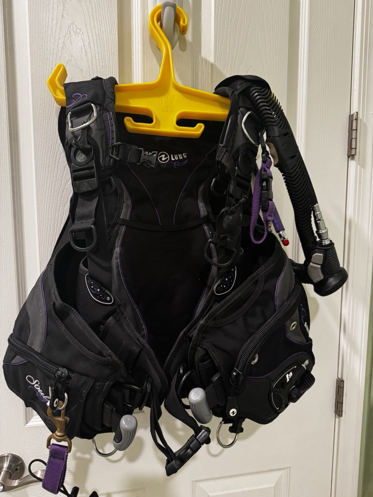 Aqua Lung Soul i3 Scuba BCD Buoyancy Compensator Vest Black/Purple Size MD