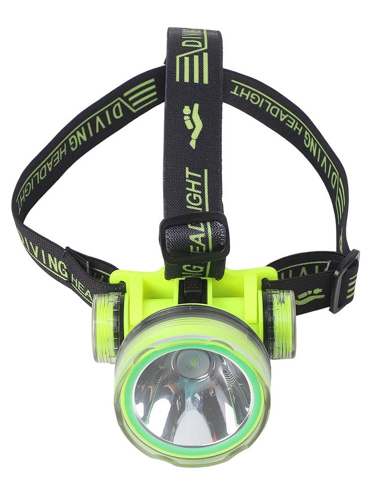 350M Underwater Headlight for Night Fishing IPX8 Waterproof Diving Headlamp