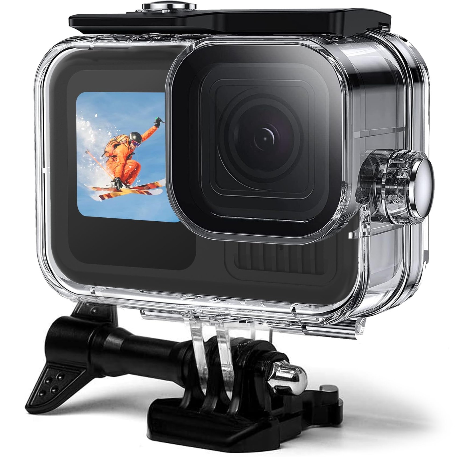 OKFUN Waterproof Housing Case for Go Pro Hero 13/12/11/10/9 Clear