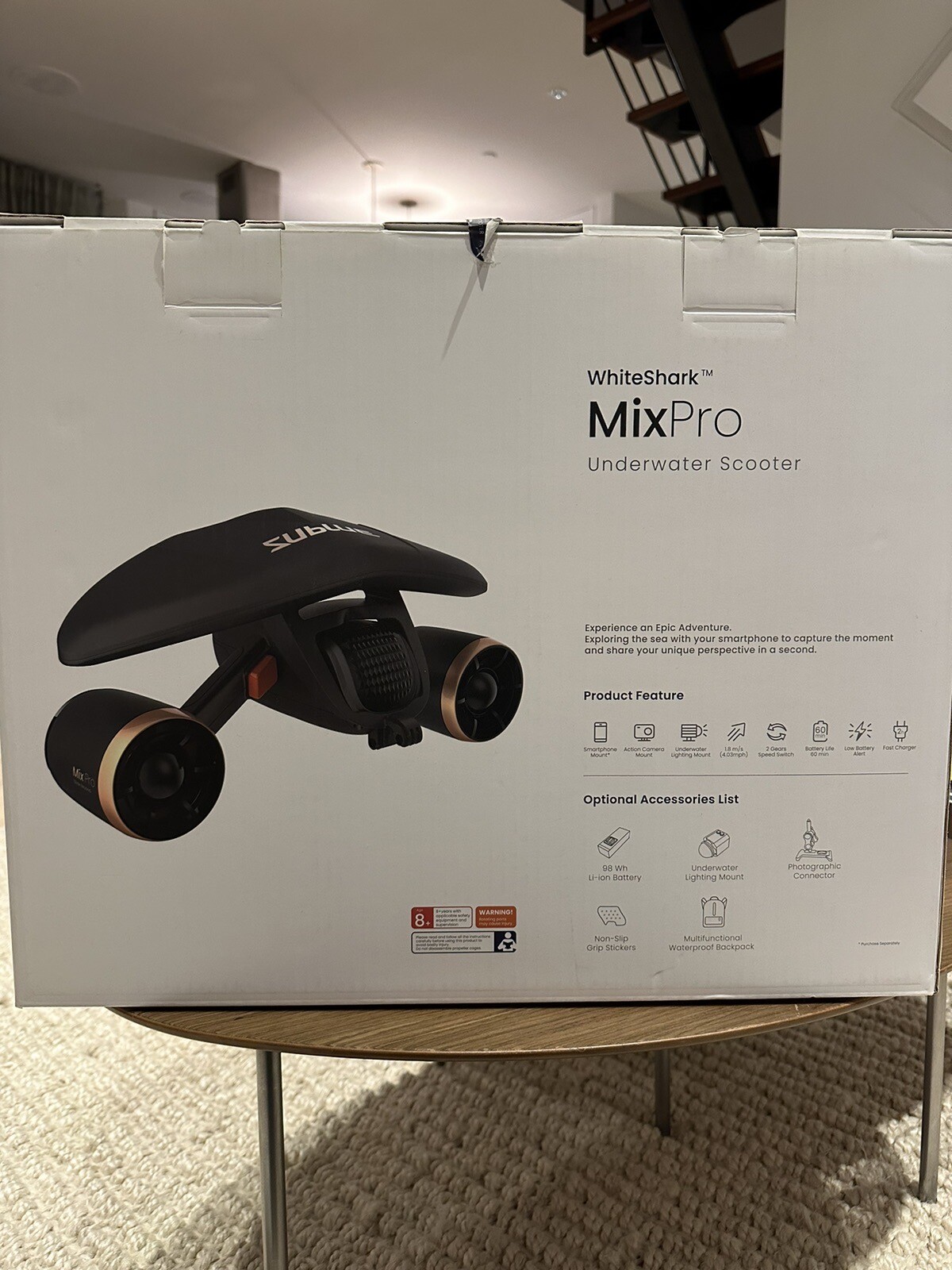 Sublue Whiteshark Mix Pro Underwater Scooter with Action Camera Mount & Dual Mot