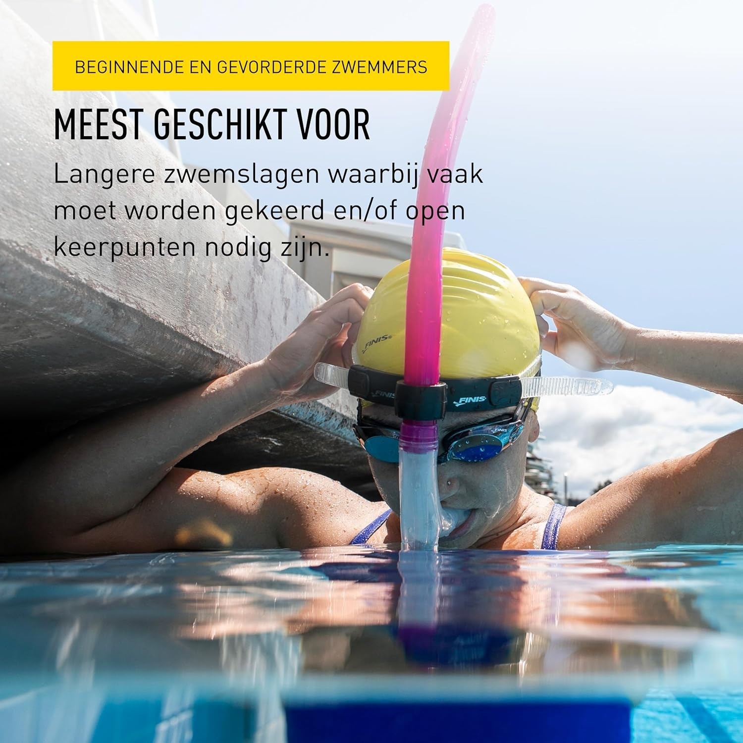 Adjustable Pink Snorkel for Swimmers – One-Way Purge Valve & Silicone Comfort
