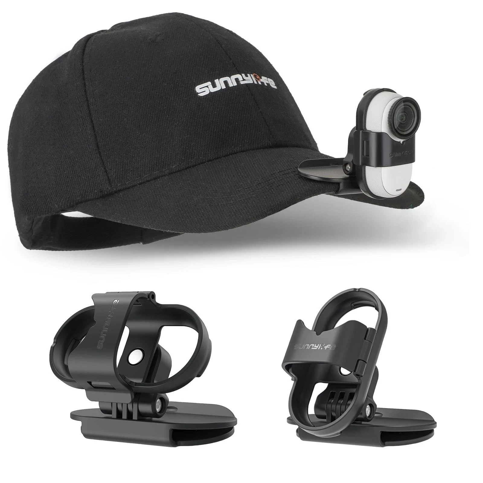 Sinyutia Baseball Hat Clip for Insta360 Go 3s, Vertical & Horizontal..