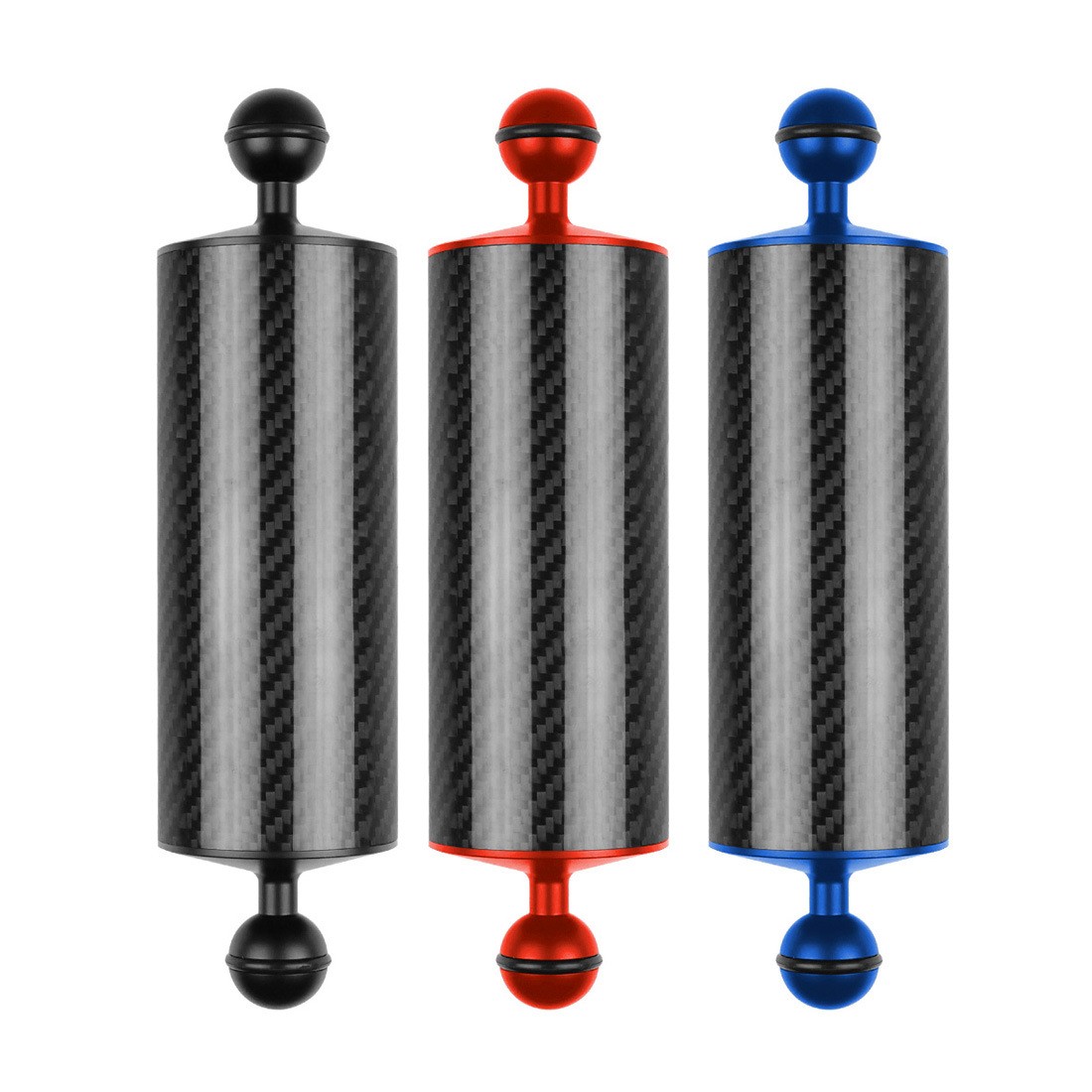 D60 5″-12″ Carbon Fiber Hollow Double Ball Head Underwater Floating Buoyancy Arm