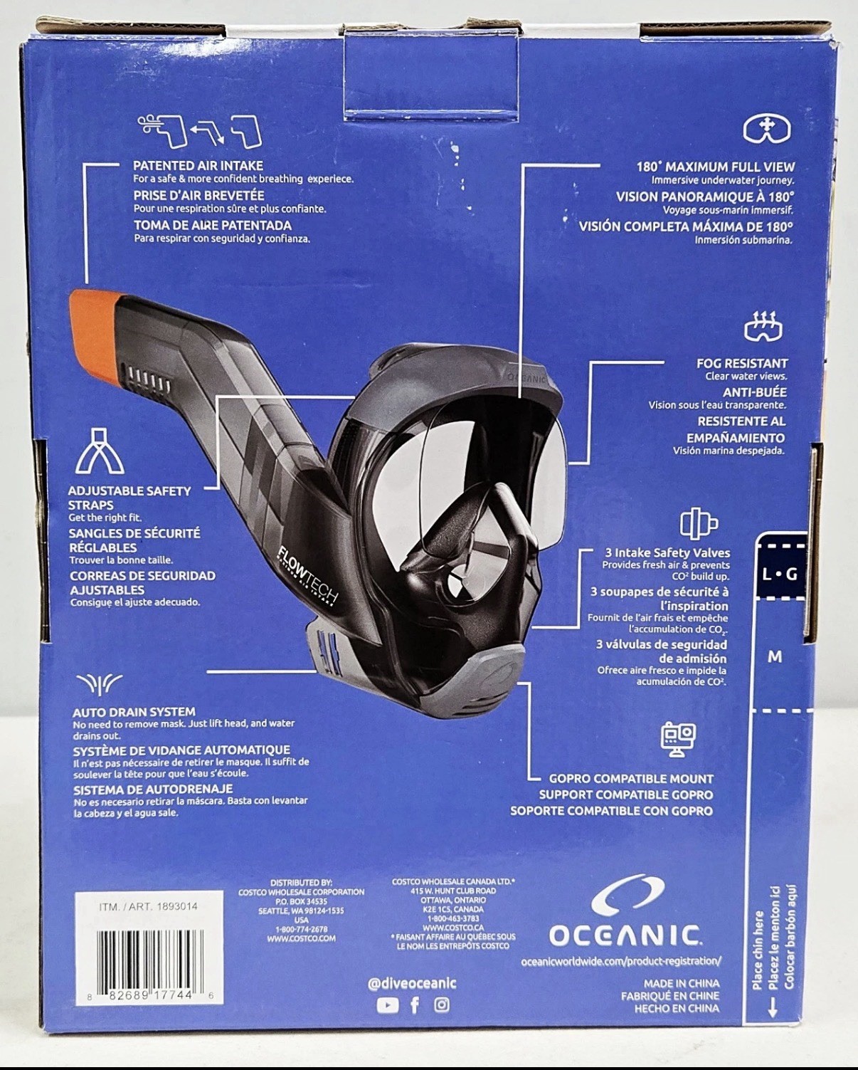 OCEAN REEF NEPTUNE SPACE Full Face Professional Mask M