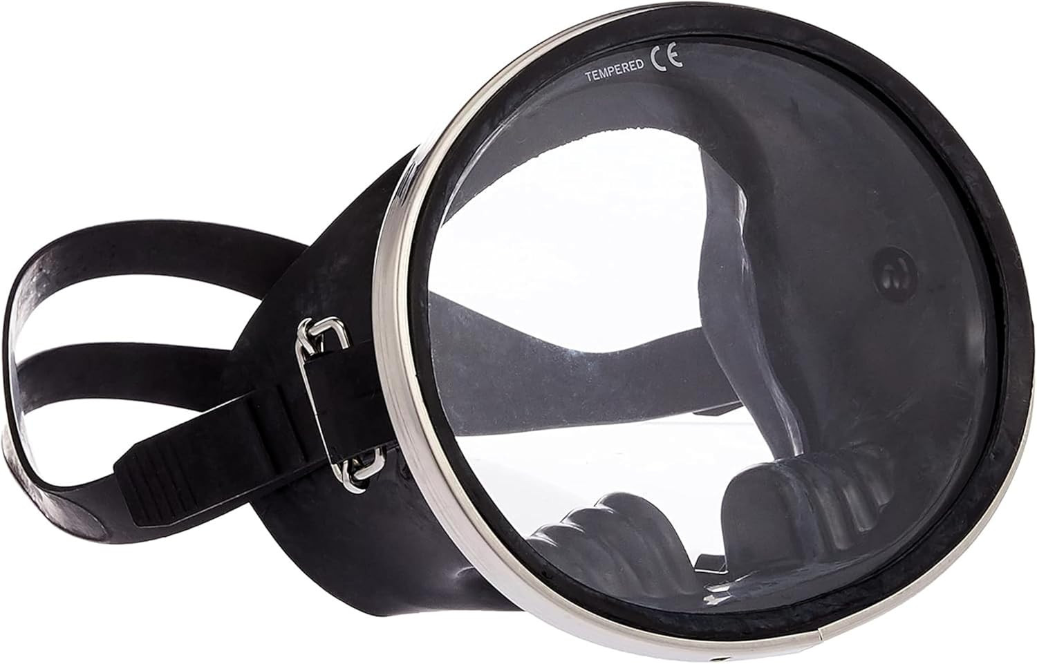 Scuba Diving Mask, Oval Tempered Glass Snorkel Mask with Comfortable Classic Rub