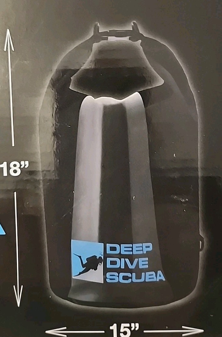 DEEP DIVE SCUBA WATERPROOF DRY BAG 18in X 15in BLACK