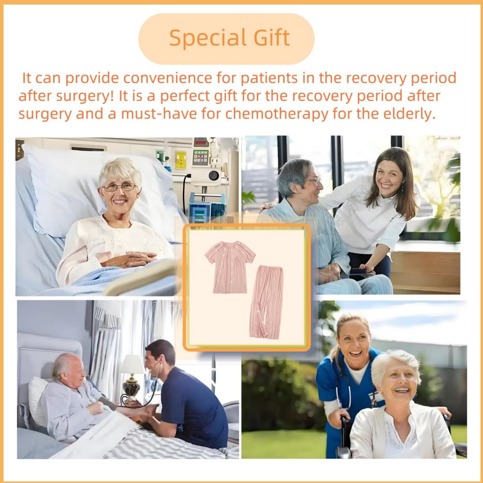 Unisex Bedridden Patient Clothing,Easy to Wear and Take Off, Modal,for Bedrid…
