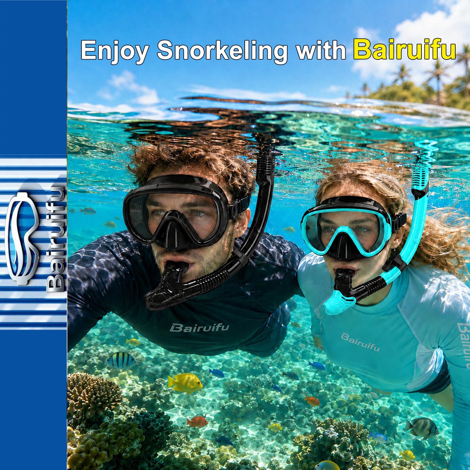 2 Packs Dry Snorkel Set Snorkeling Gear for Adults Scuba Diving Swimming Glas…