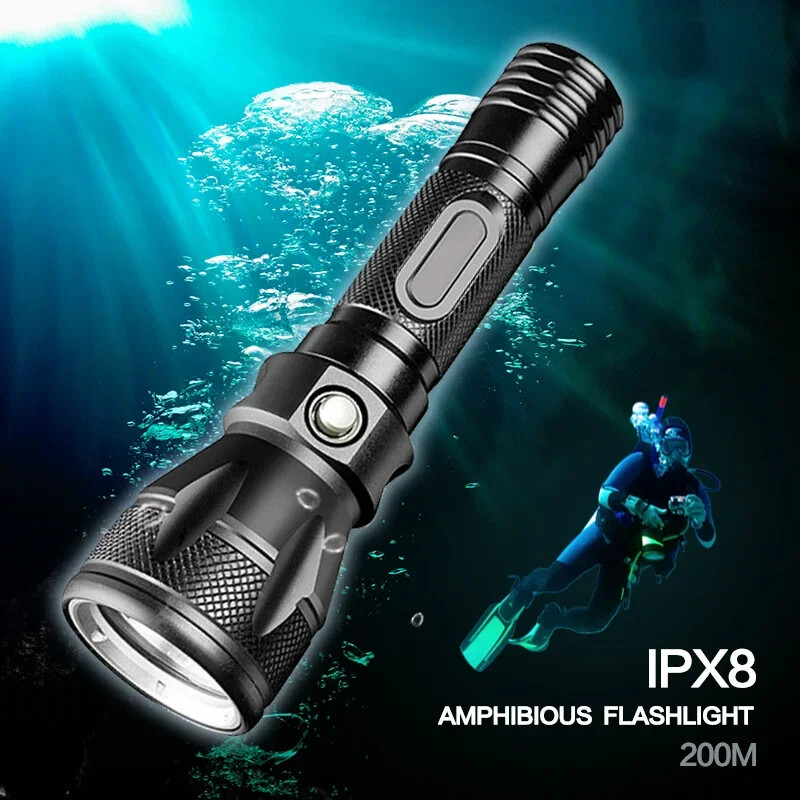 99000LM Scuba Diving Light Underwater LED Flashlight Dive Underwater Lighting US