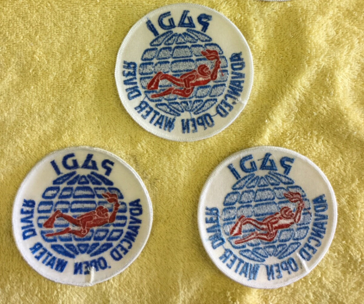 PADI ADVANCED OPEN WATER DIVER SCUBA PATCH – 5 TOTAL PATCHES – AS PICTURED